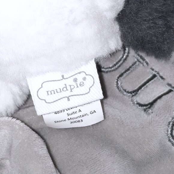 Mud Pie Cow Moo Moo Gray With Sound Lovey Security Blanket 14" X 13" - Picture 8 of 8